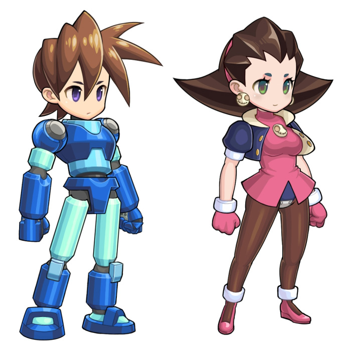 MegaMan Volnutt and Tron Bonne as they appear in Breath of Fire 6