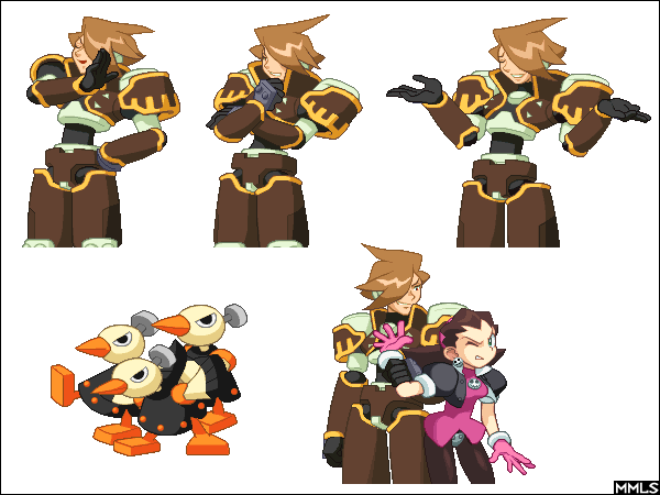 Glyde & Birdbot Sprites